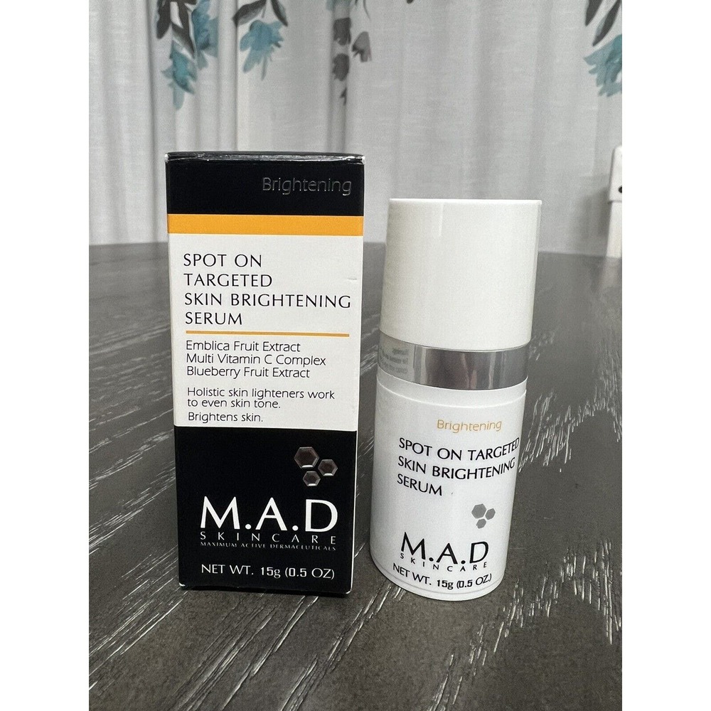 M.A.D Skincare Spot On Targeted Skin Brightening Serum .5 Oz 15 g New in Box